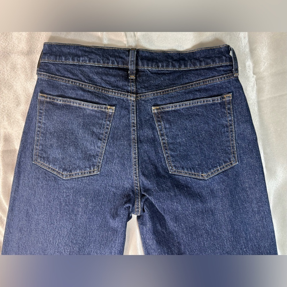 Classic Dark Blue Women's Straight Leg Jeans - Picture 8 of 10